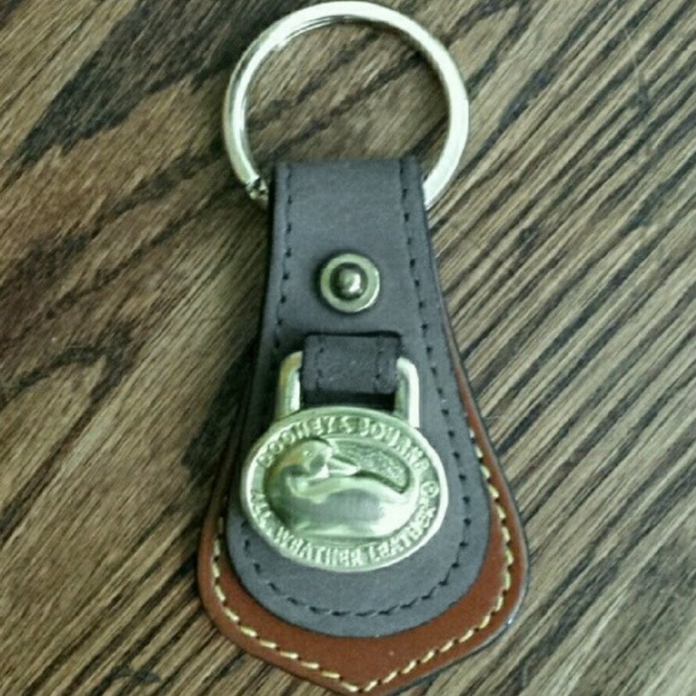 Rare Nubuck Dooney & Bourke vtg key ring